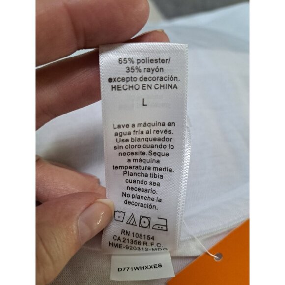 Floral Pattern Womens 3/4 Sleeve Top By Mccc Sportswear Size Large Multicolored - Picture 6 of 7